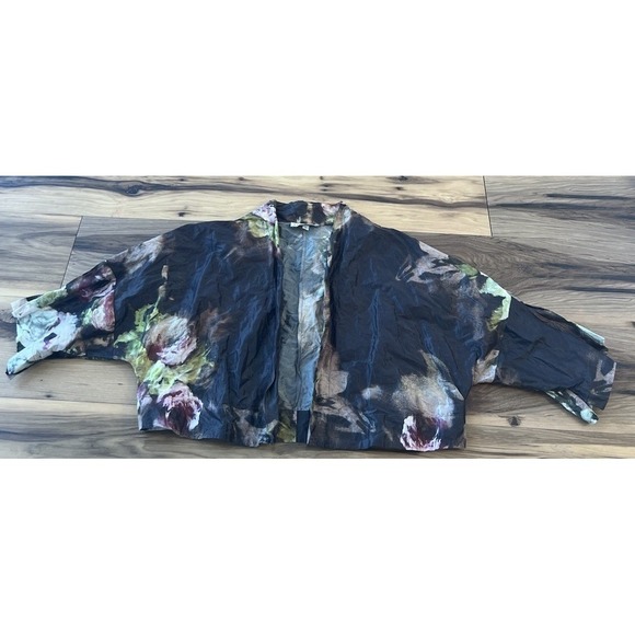 Bryn Walker Sheer Floral Jacket Small Open Front Lagenlook Artsy USA - Picture 2 of 10